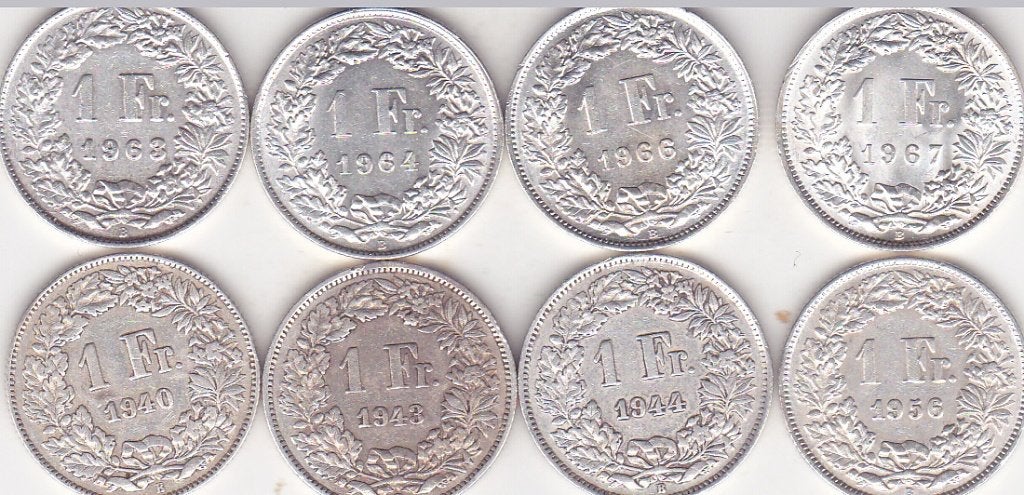 ZWITSERSE FRANKEN ZILVER DIVERSE JAREN, Ophalen of Verzenden, Koningin Beatrix, Zilver