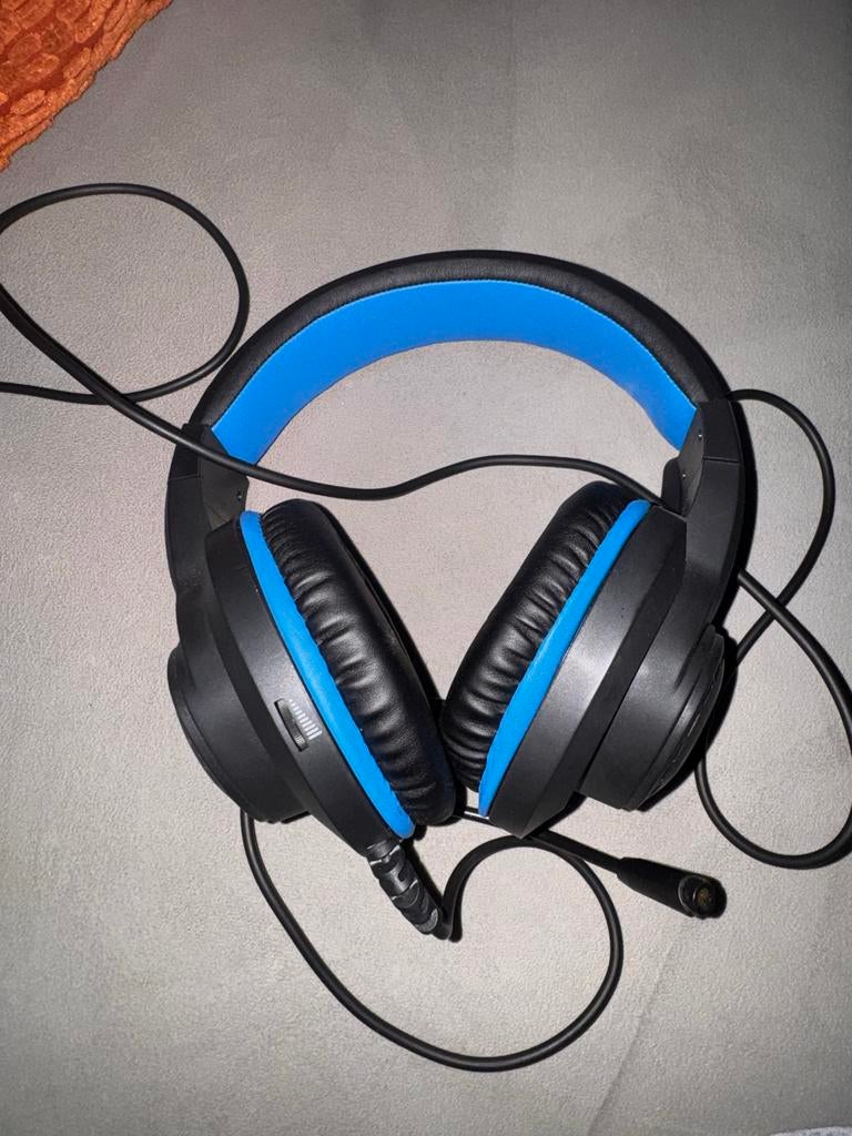 Gaming koptelefoon met microfoon - Zwart/Blauw, Audio, Tv en Foto, Koptelefoons, Ophalen, Gebruikt, Over oor (circumaural), Overige merken