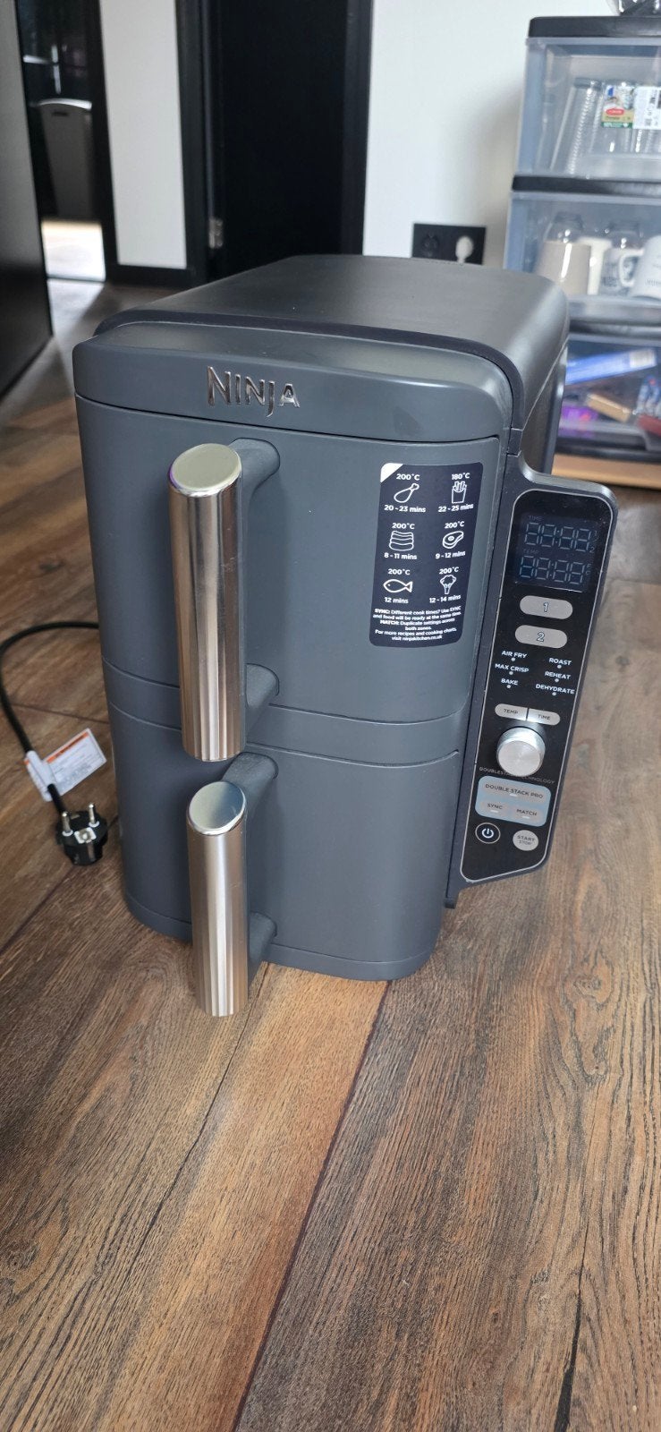 Ninja Double Stack XL Airfryer, Witgoed en Apparatuur, Ovens, Nieuw, Vrijstaand, Heteluchtoven, Overige merken, Minder dan 45 cm