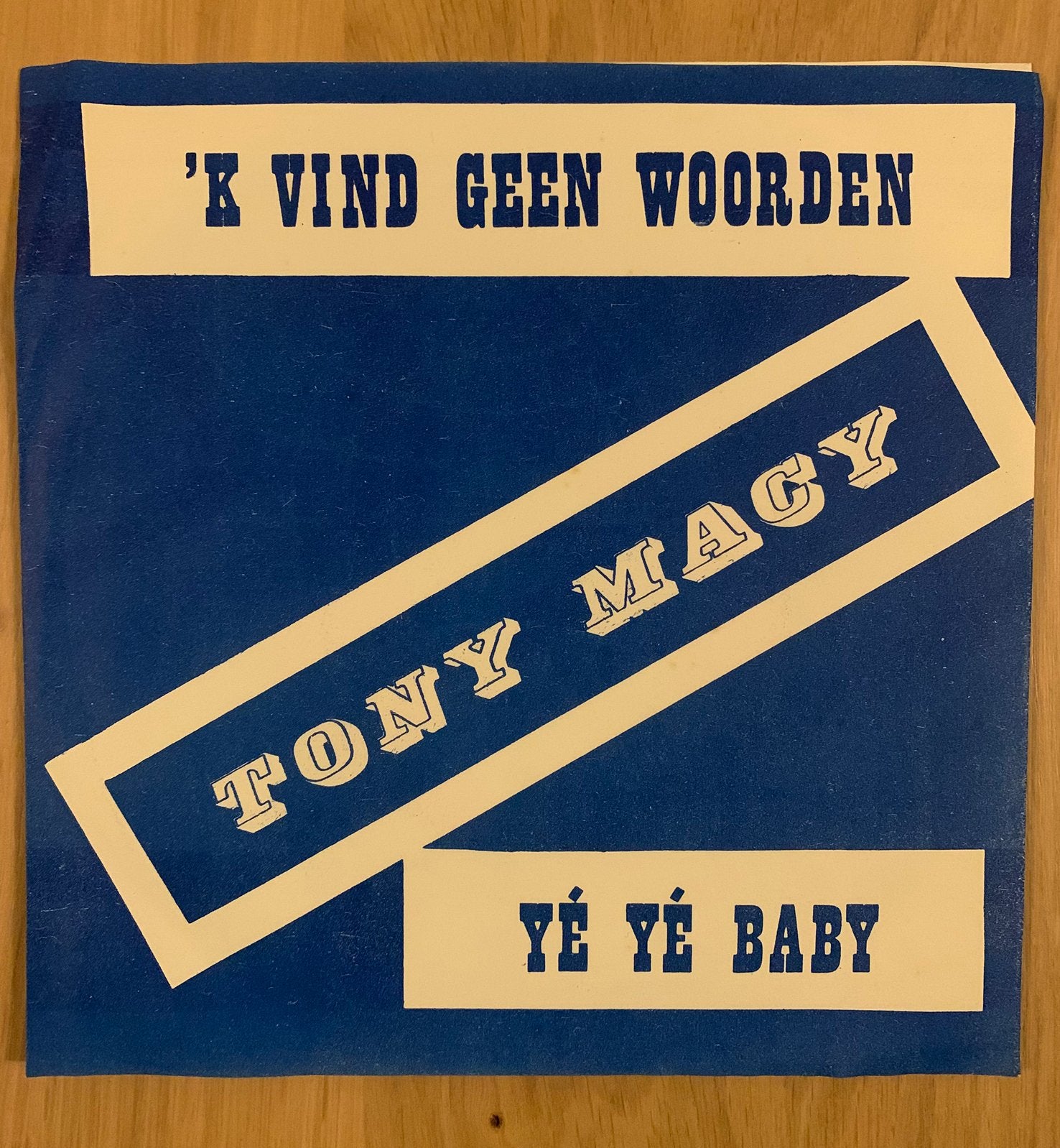 Tony Macy - 'K Vind Geen Woorden / Yé Yé Baby (Single), Gebruikt, 7 inch, Single, Ophalen of Verzenden