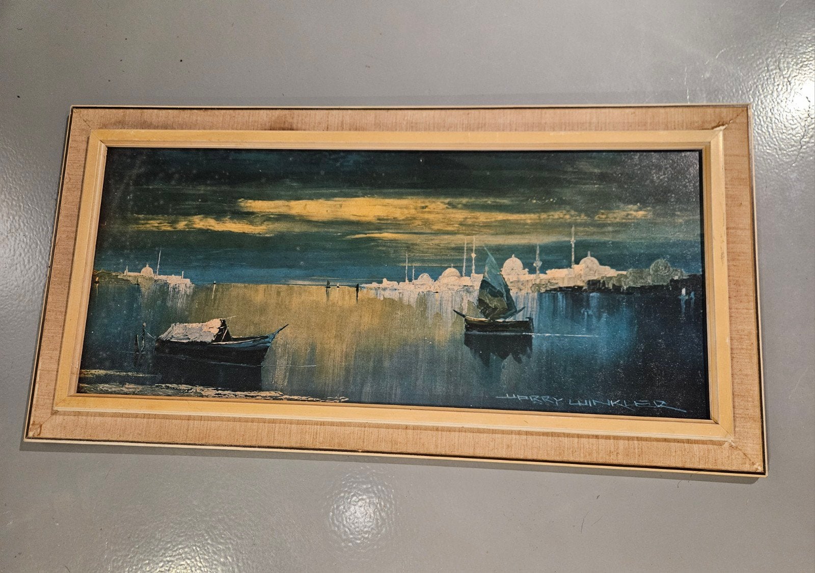 Schilderij Harry Winkler - Maritiem tafereel, Ophalen, Maritiem / water