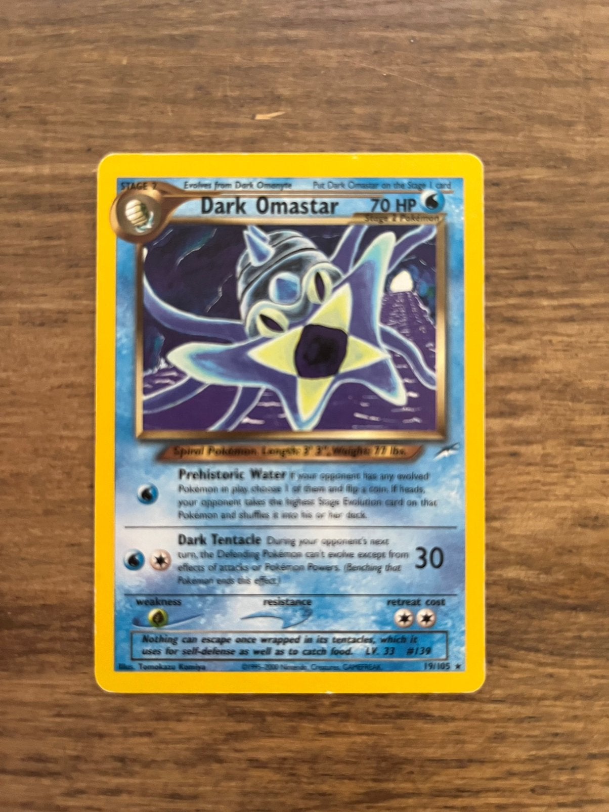 Dark Omastar 19/105 - Neo Destiny, Ophalen of Verzenden, Zo goed als nieuw, Losse kaart