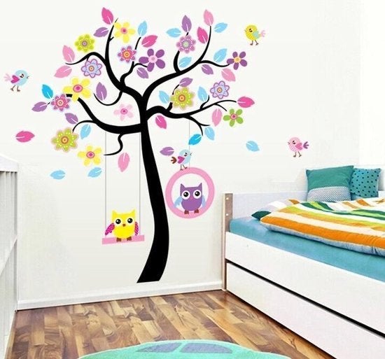 Kleurrijke Boom Muursticker voor Baby- of Kinderkamer, Overige merken, Verwijderbaar, Nieuw, Ophalen of Verzenden