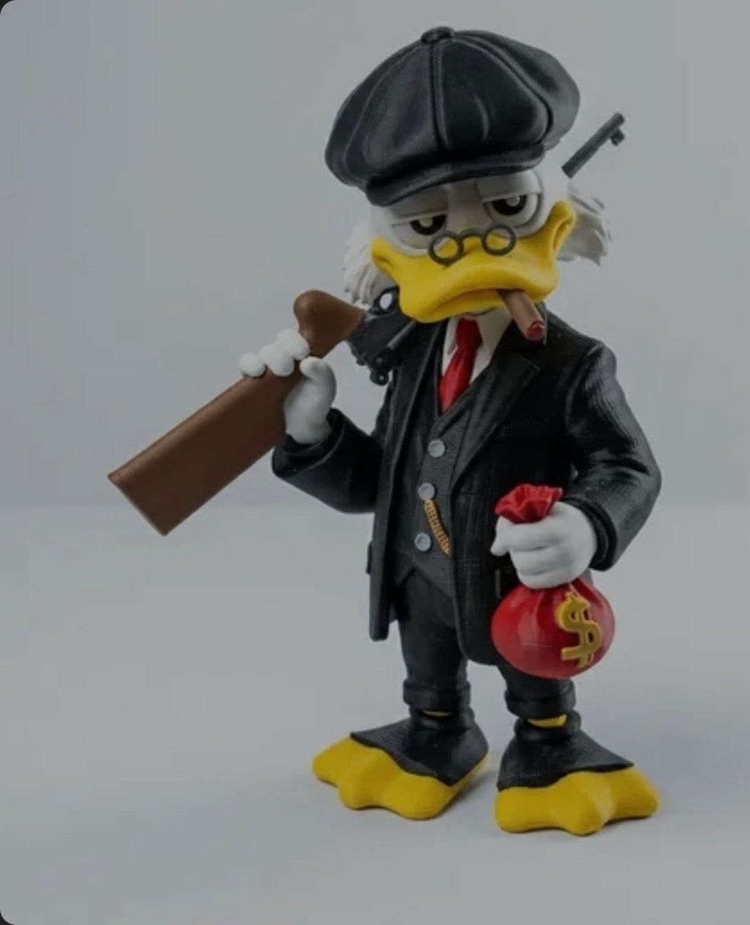 Dagobert Duck Peaky Blinders Figuur 35cm, Ophalen of Verzenden, Nieuw