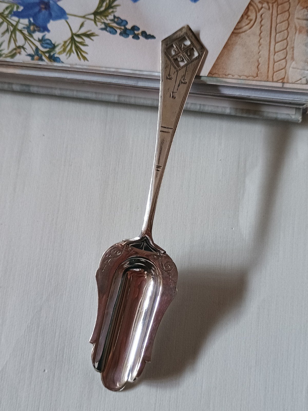 Zilveren Art Deco suikerschep ( nr.2), Ophalen of Verzenden, Zilver
