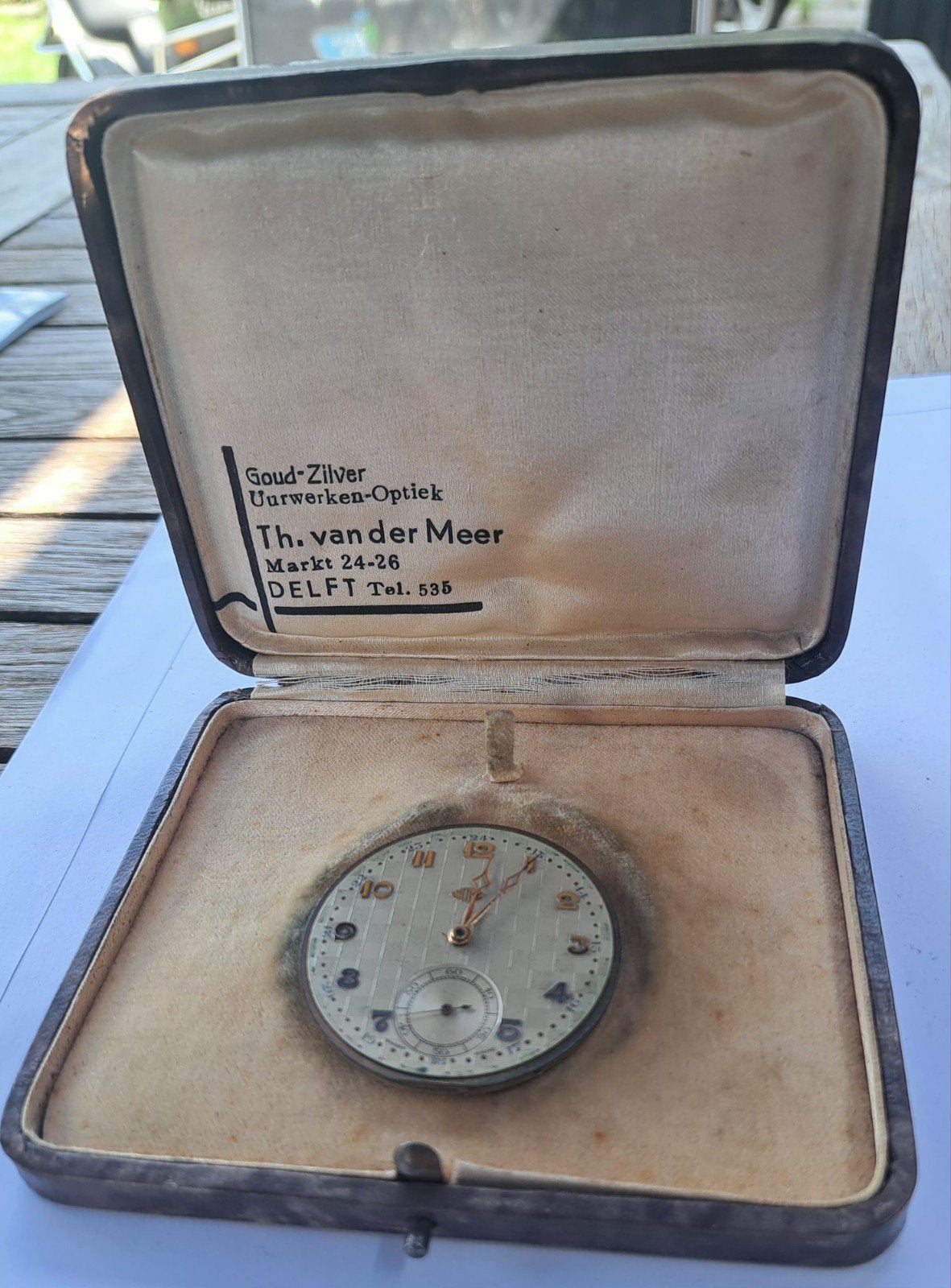 Zeldzaam HUGA Zwitsers zakhorloge, jaren '20-'30, 16 juwelen, Overige merken, Overige materialen, Zakhorloge, 1900 tot 1930