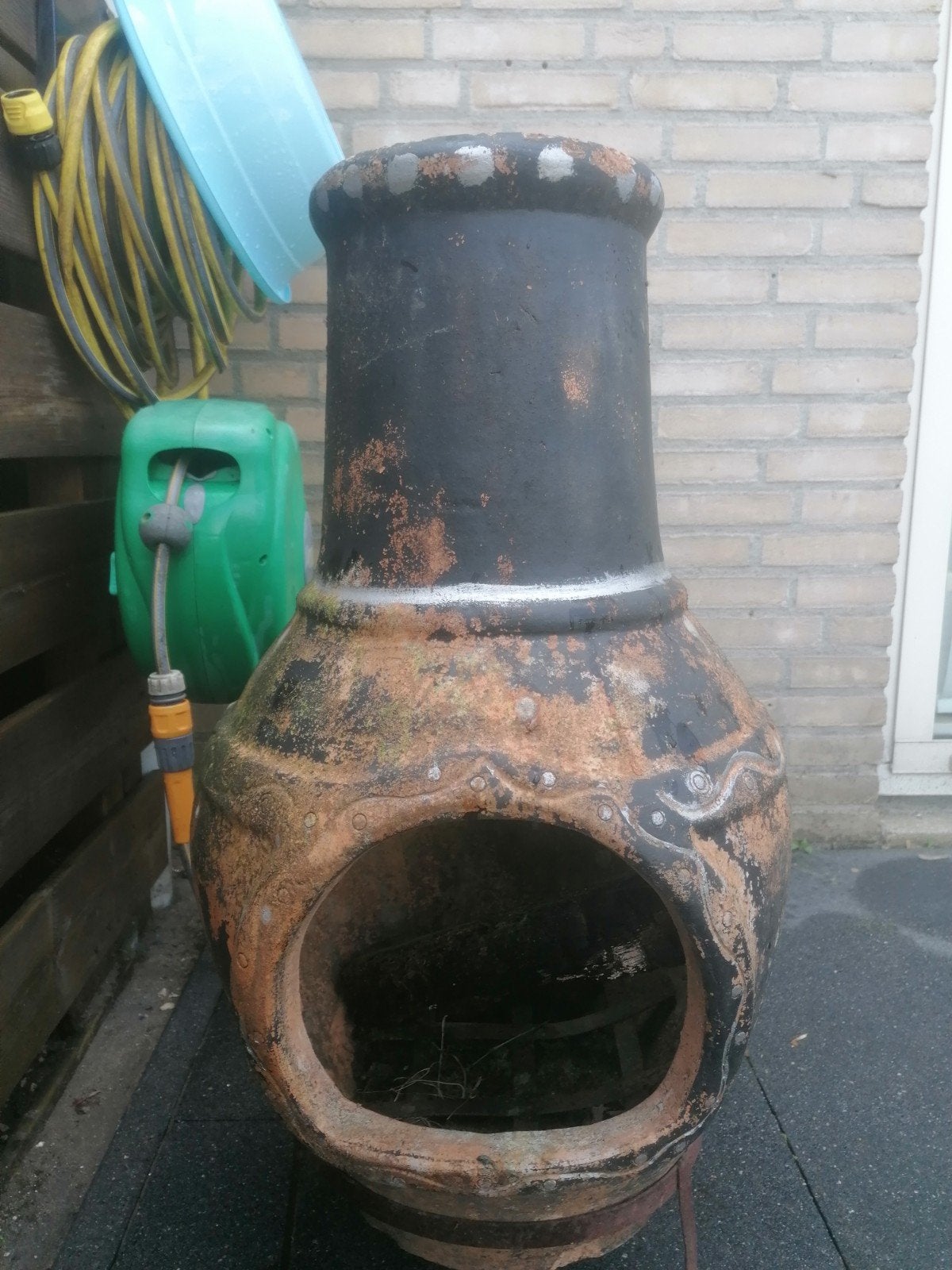 Terracotta Vuurkorf / Vuurton voor Tuin, Tuin en Terras, Vuurkorven, Gebruikt, Vuurton, Ophalen