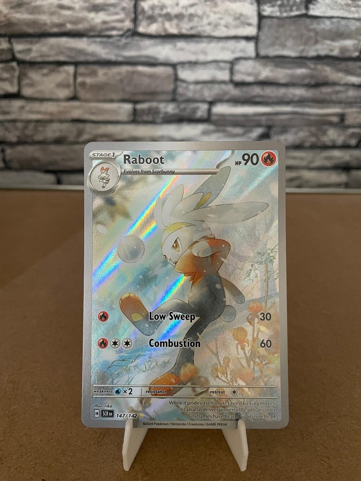 Pokémon 147 Raboot Stellar Crown, Ophalen of Verzenden, Nieuw, Losse kaart, Foil