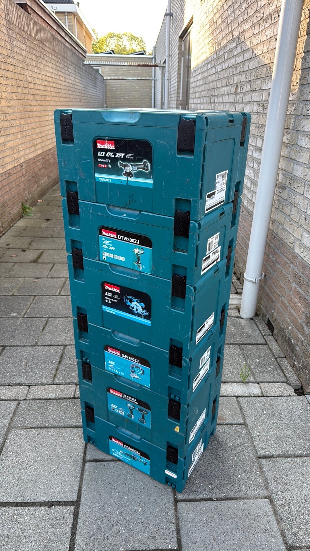 Makita boxen 6 stuks, Doe-het-zelf en Verbouw, Ophalen, Doos, Minder dan 35 cm, Zo goed als nieuw