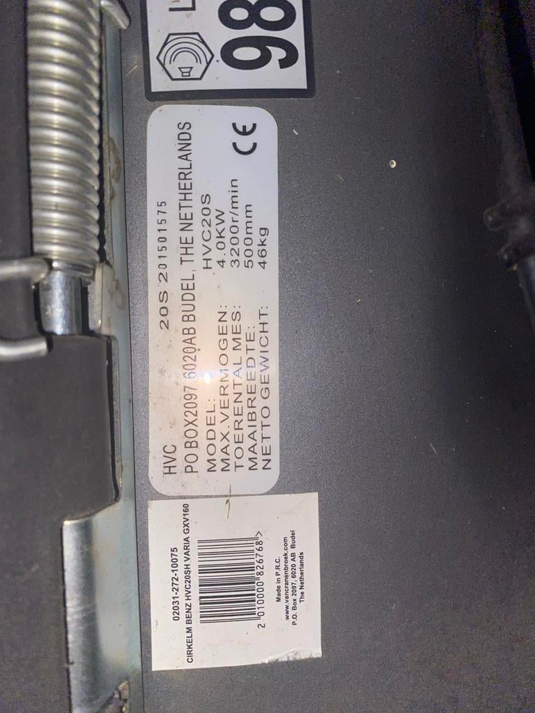 HVC Cirkelmaaier met Honda Motor - 50cm Maaibreedte, Ophalen, Cirkelmaaier, Gebruikt, 50 cm of meer