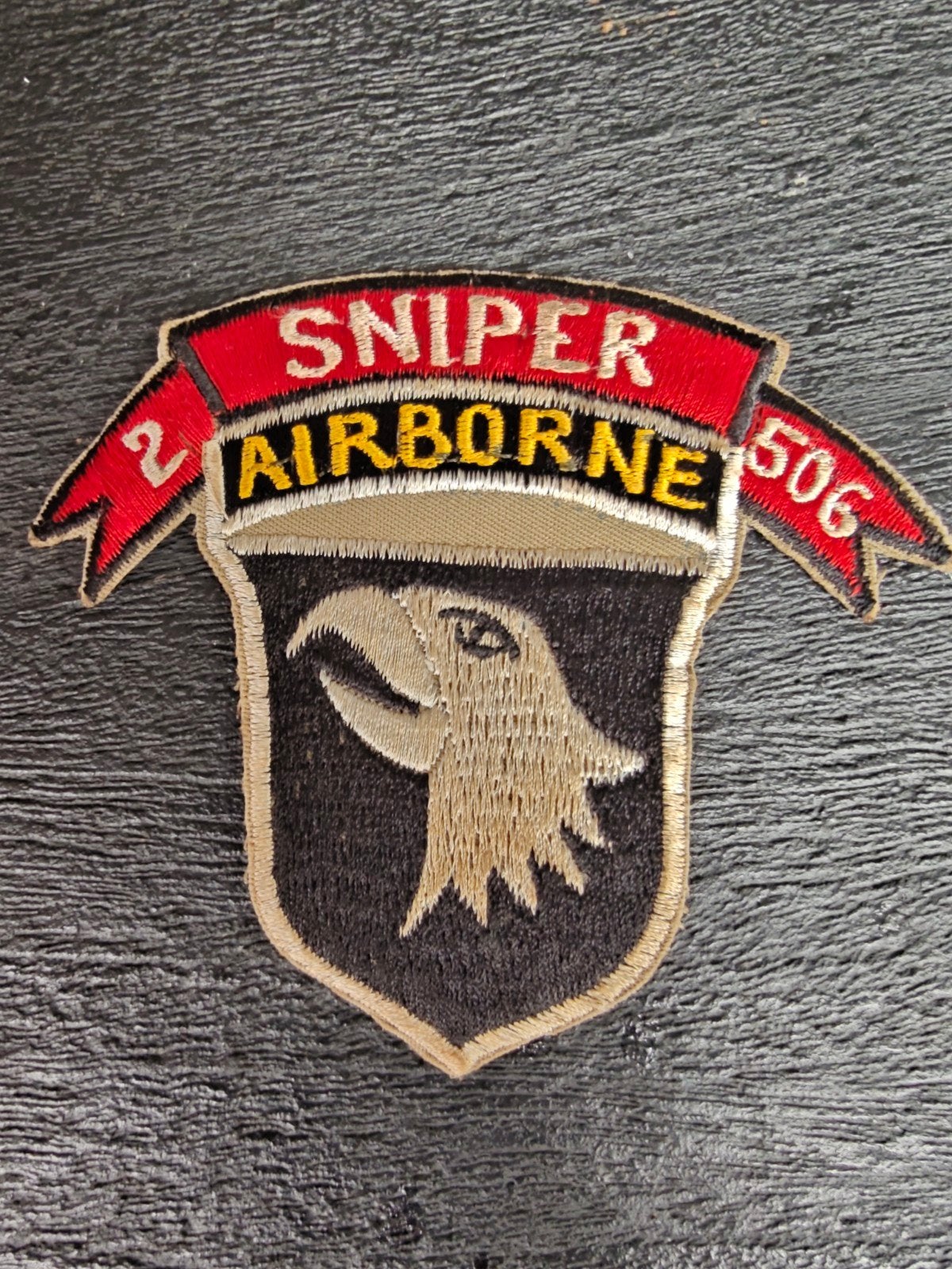 patch 101st Airborne Division,  506th Regiment.. Vietnam per, Ophalen of Verzenden, Landmacht, Amerika, Embleem of Badge