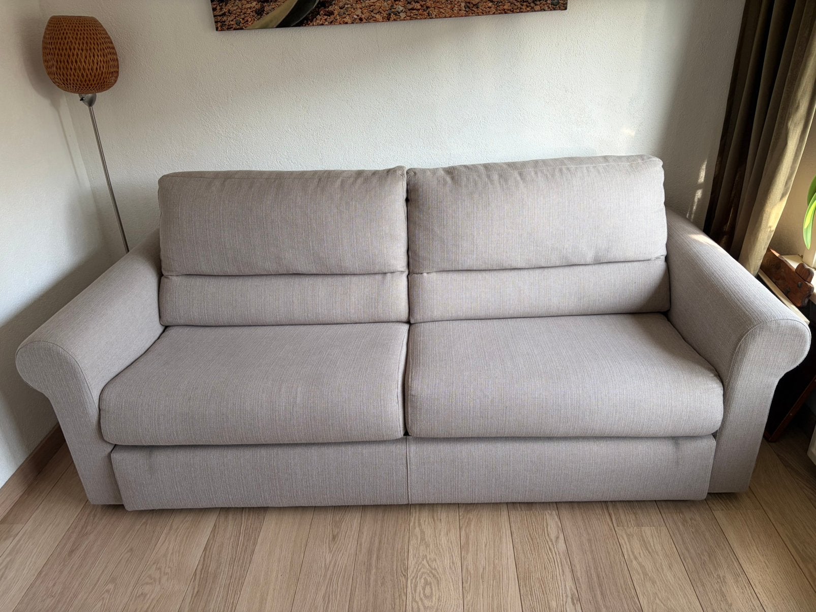 Poltronesofà slaapbank, Ophalen, Gebruikt, Beige, Tweepersoons