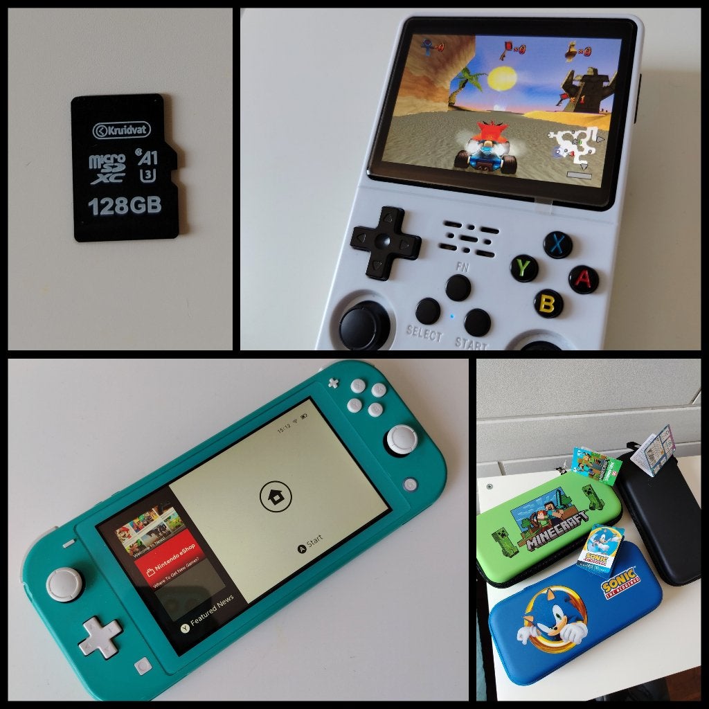 Nintendo Switch Lite + R36S Retro Bundle + 2x 128GB SD, Spelcomputers en Games, Spelcomputers | Nintendo Switch Lite, Nieuw, Overige kleuren