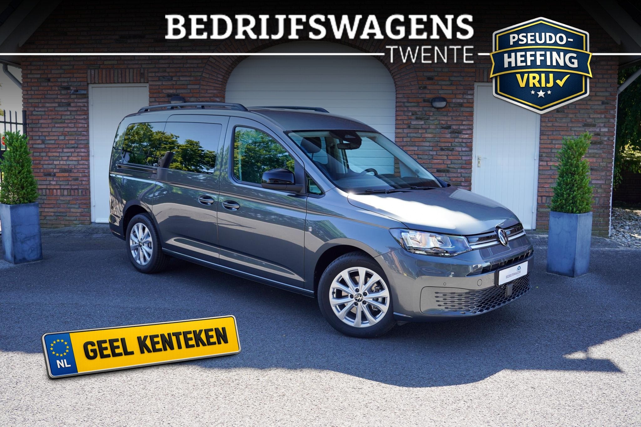 Volkswagen Caddy Maxi 1.5 TSI Hybride Life 7 Zits Apple Carp, Auto's, Volkswagen, Stof, Euro 6, 4 cilinders, 150 min
