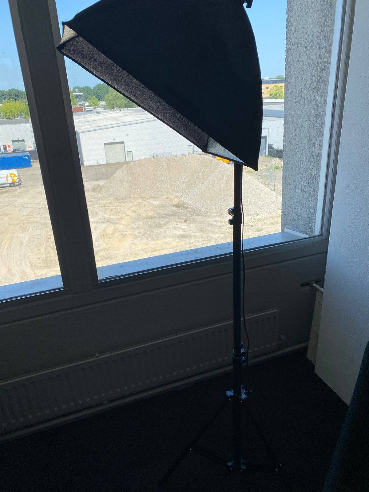 Fotostatief met lamp - Robuust en mooi model, Ophalen of Verzenden, Zo goed als nieuw, Statief of Scherm