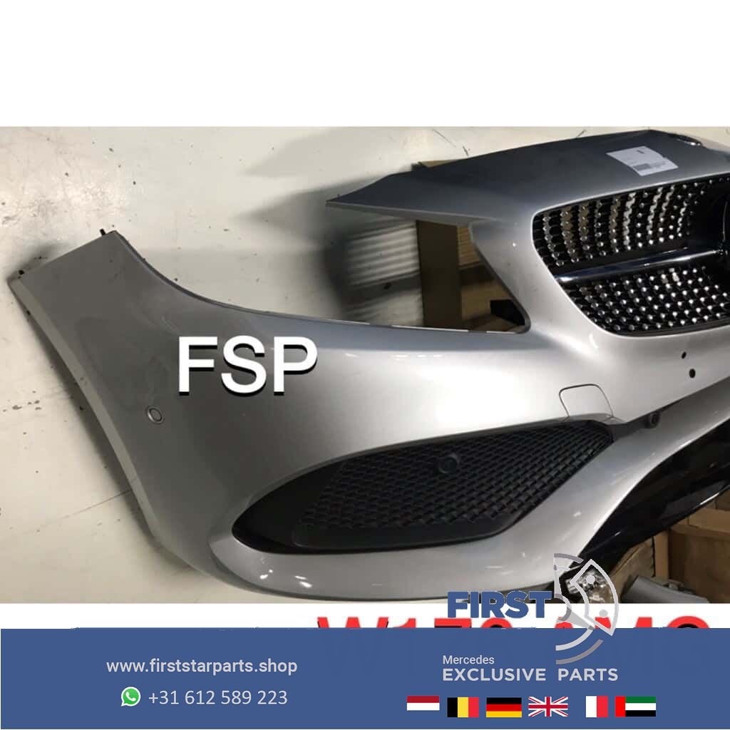 W176 Facelift AMG Bumper 2013-2019 zilver grijs Mercedes Voo, Gebruikt, -, Voor, Ophalen of Verzenden