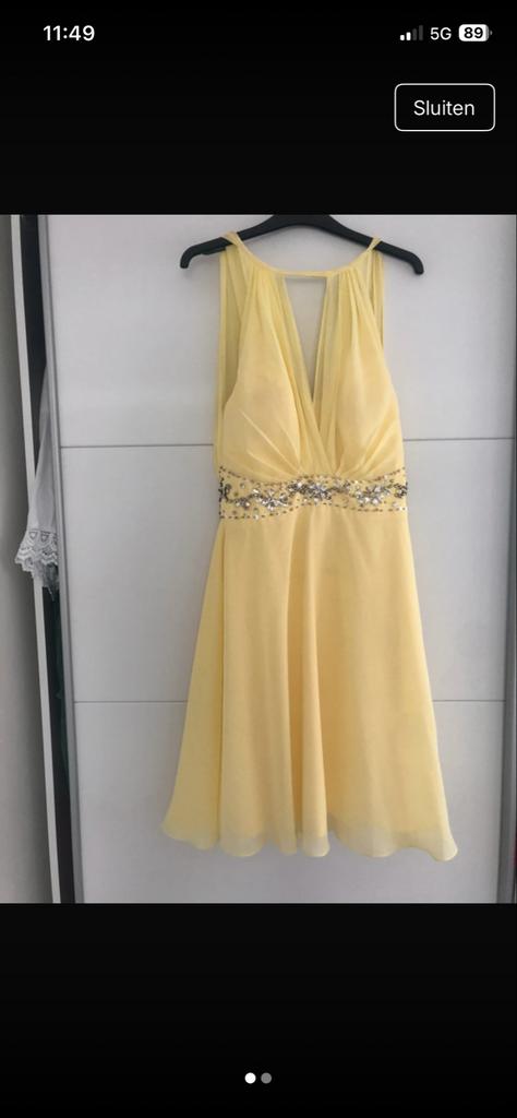 Light in the box dames feestjurk, Kleding | Dames, Geel, Nieuw, Ophalen of Verzenden, Maat 34 (XS) of kleiner