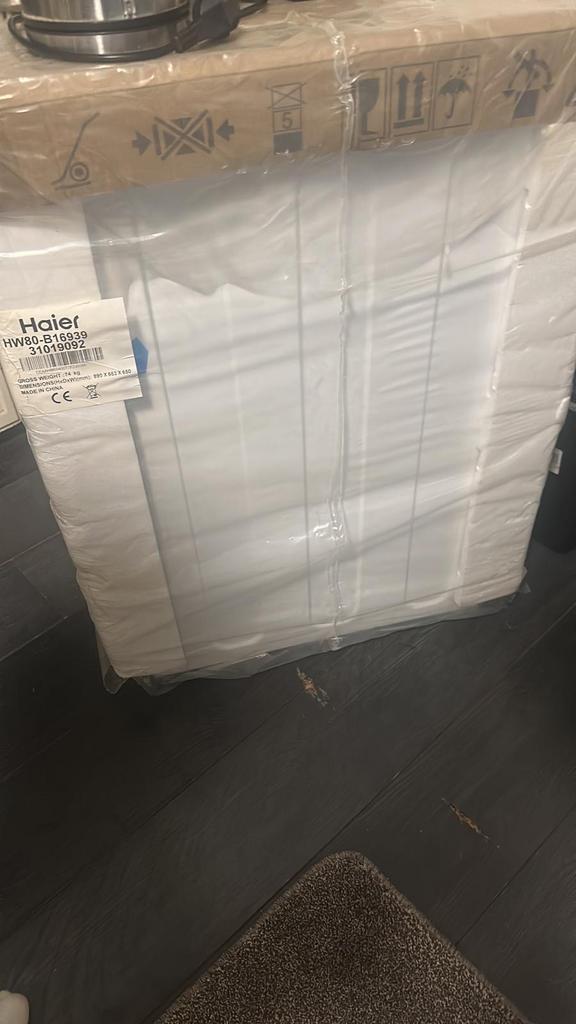 Nieuwe Haier HW80-B16939 Wasmachine - 8kg, 1600 toeren, 8 tot 10 kg, Nieuw, Ophalen of Verzenden, 1600 toeren of meer