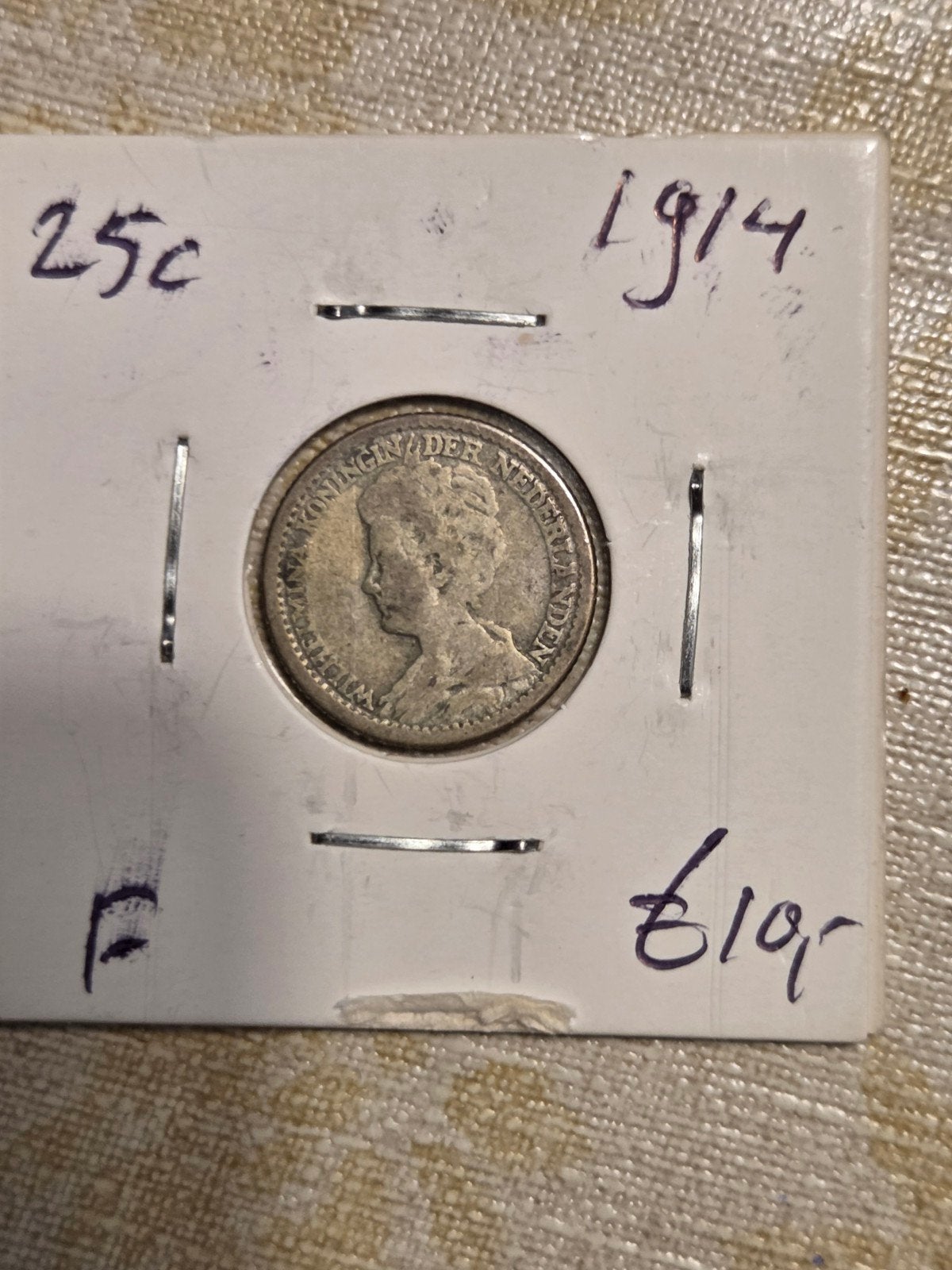 25 cent wilhelmina,  1914., Postzegels en Munten, Postzegels | Nederland, Ophalen of Verzenden
