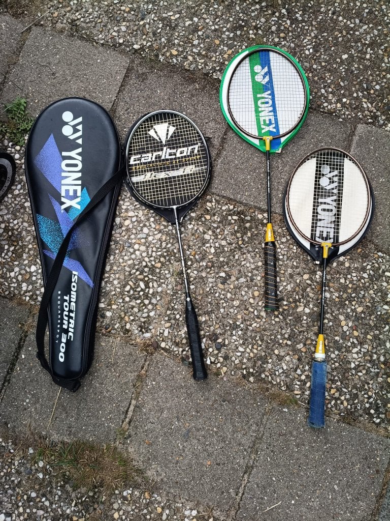 Carbon badmintonrackets, Sport en Fitness, Ophalen of Verzenden, Gebruikt, Racket(s)
