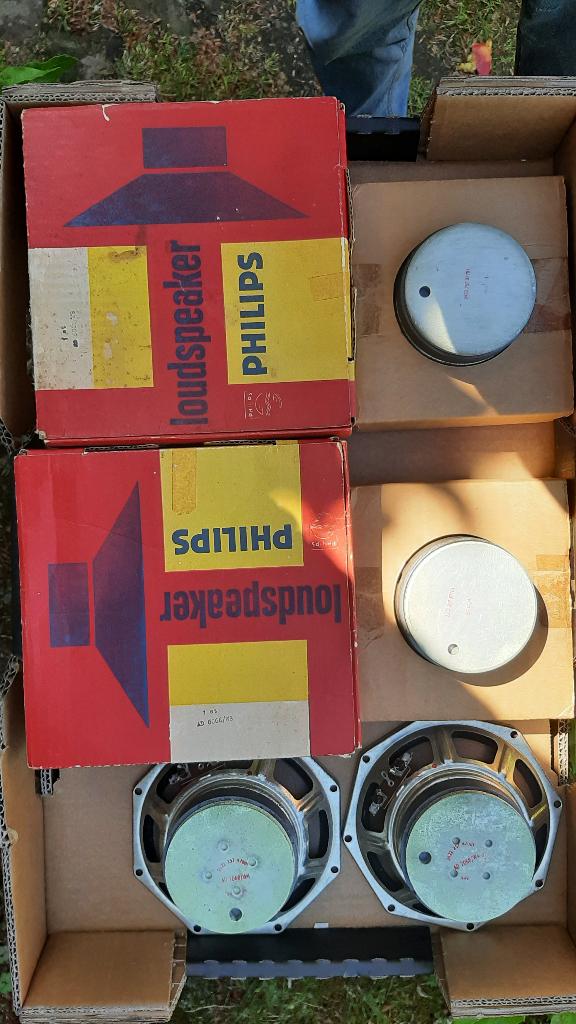 Partij Philips luidsprekers (4, 8, 600 / 800 Ohm) onderdelen, Ophalen of Verzenden, Zo goed als nieuw