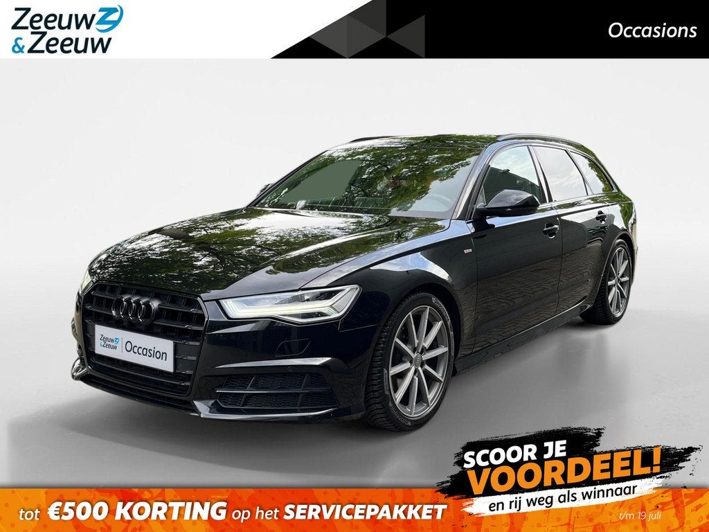 Audi A6 Avant 1.8 TFSI ultra S line Edition, Leder en Stof, Zwart, Origineel Nederlands, 1700 kg