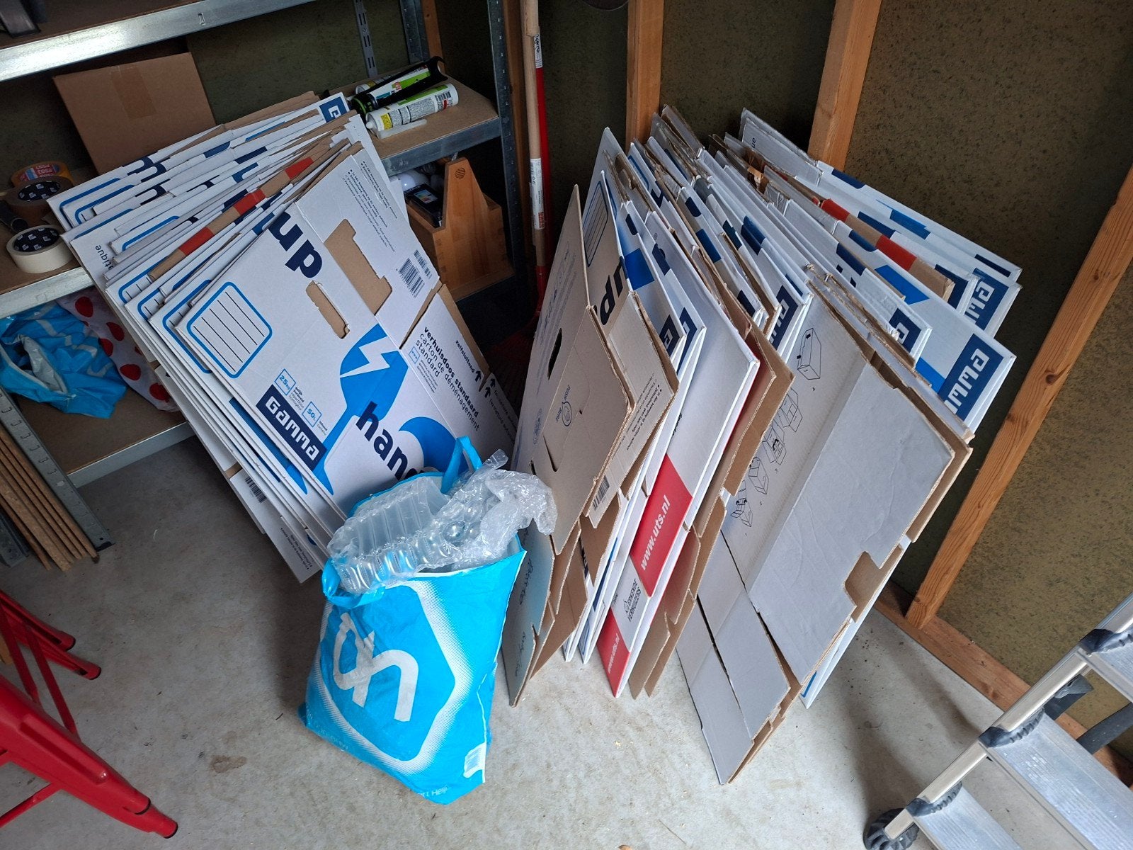 Verhuisdozen - Diverse Maten, 46 stuks + bubbelplastic, Ophalen, 40 tot 60 cm, 50 tot 75 cm, 35 tot 50 cm