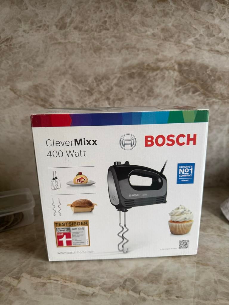 Bosch CleverMixx Handmixer 400 Watt - Nieuw in doos, Ophalen of Verzenden, Nieuw