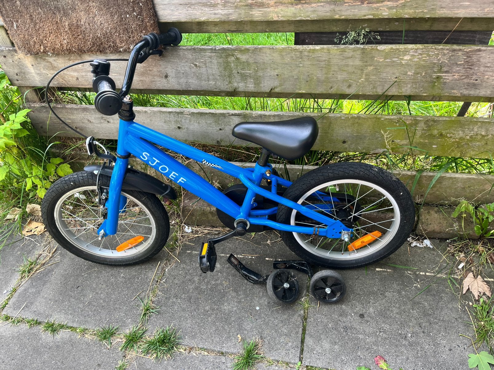 Stoere fiets Sjoef 16 inch, Fietsen en Brommers, Fietsen | Kinderfietsjes, Ophalen, Gebruikt, Minder dan 16 inch