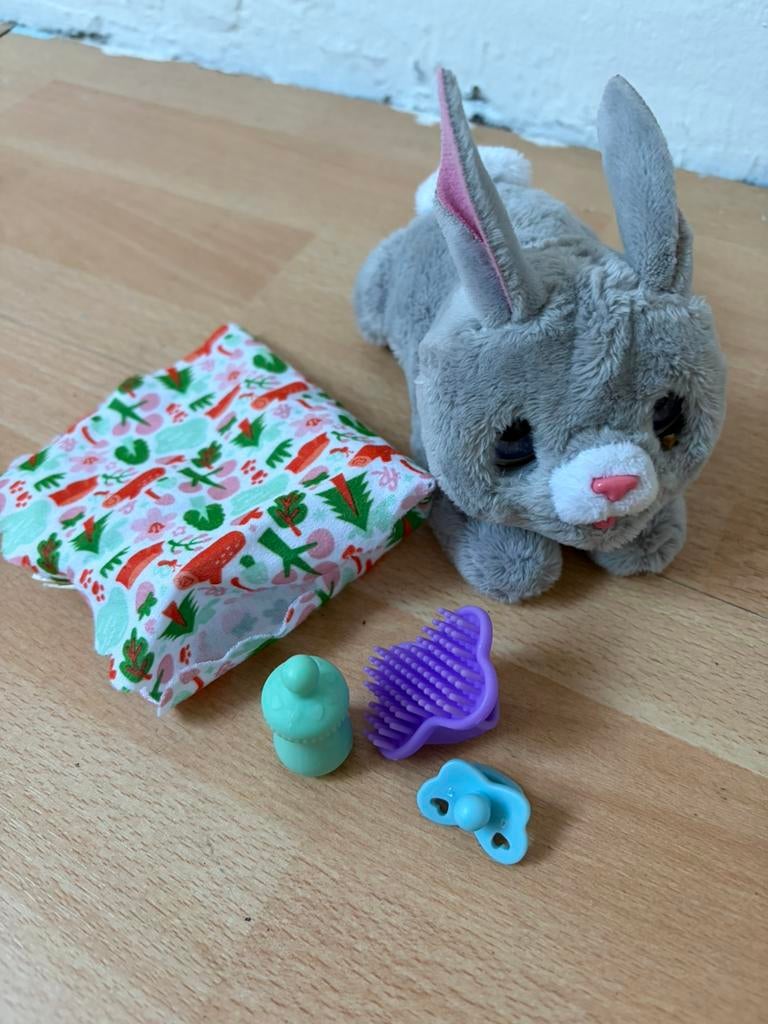 Furreal Newborns Bunny, Met geluid, Overige karakters, Grijs, Konijn