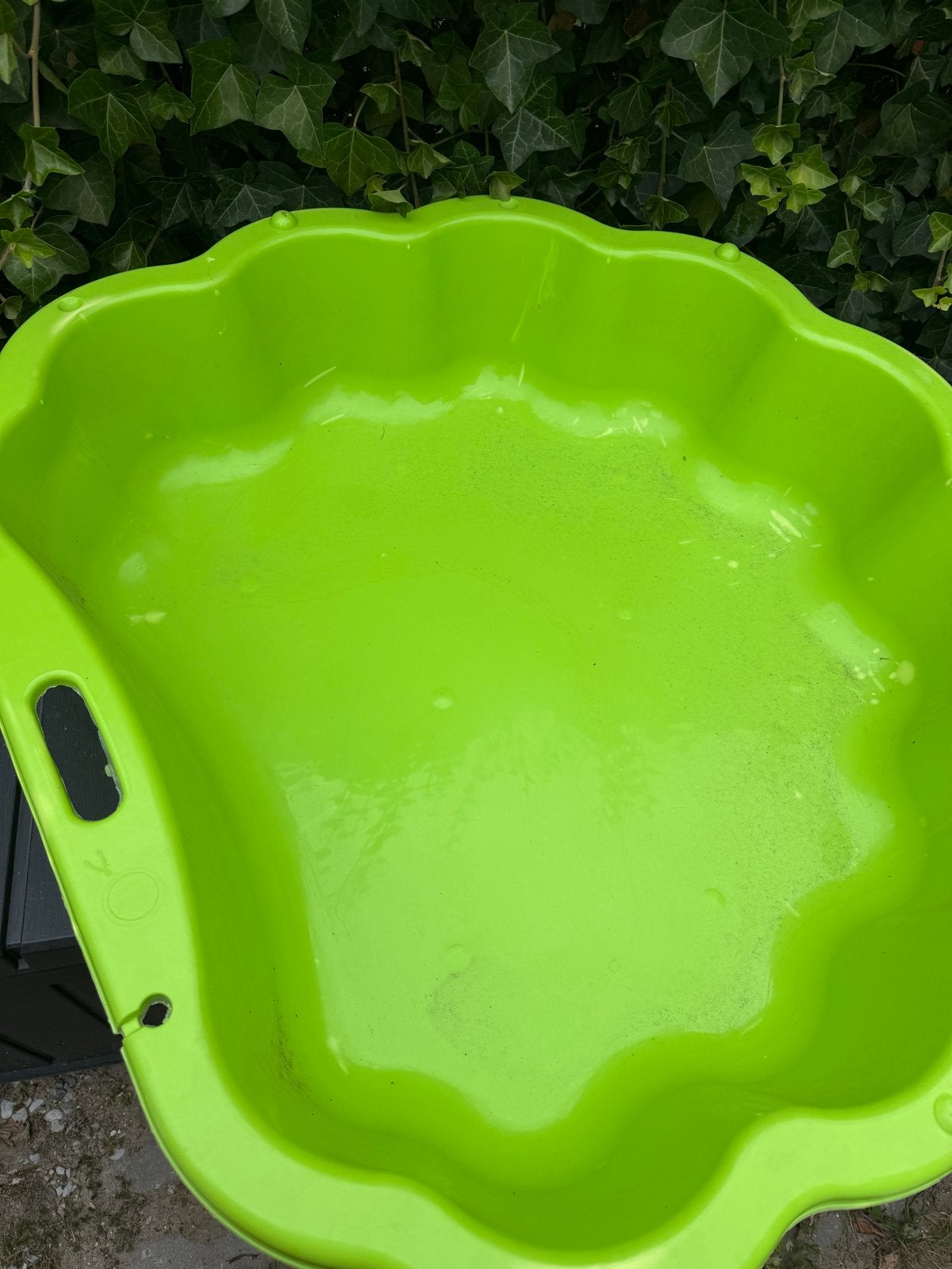 Groene schelp zandbak/zwembadje voor kinderen, Ophalen, Gebruikt