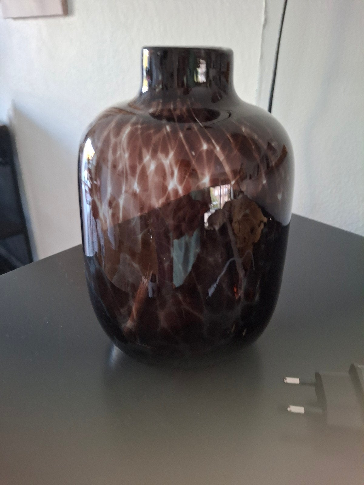 Mooie vazen in Eric Kuster stijl, Ophalen, Bruin, Met patroon/structuur, Glas