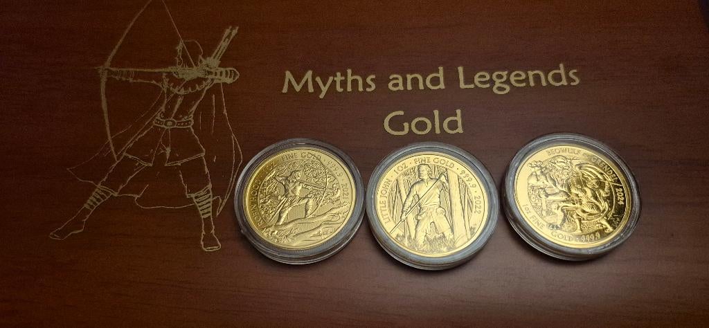 1 oz gouden en platina  verzamelmunten, Ophalen of Verzenden, Overige landen