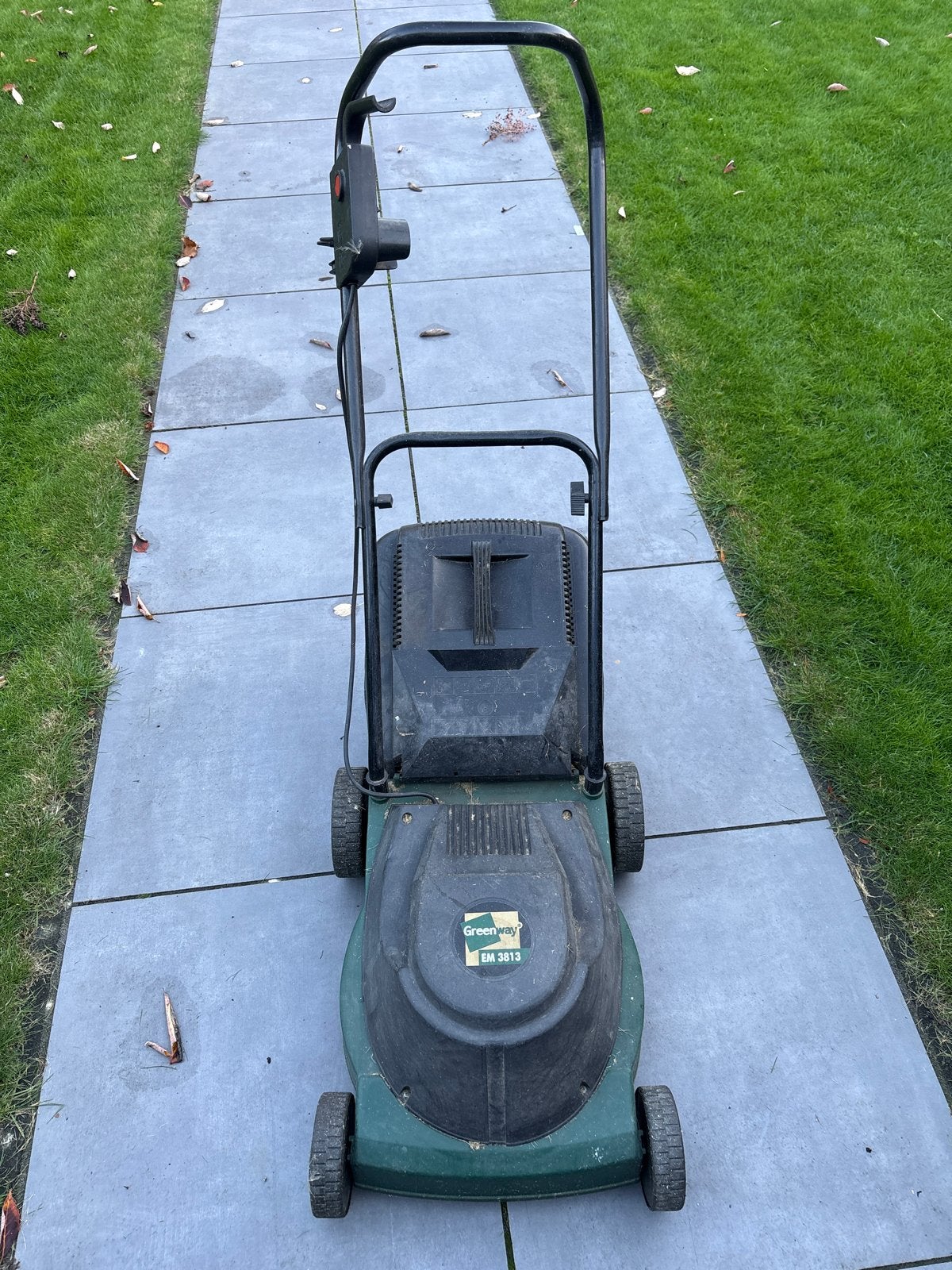 Greenway EM 3813 Elektrische Grasmaaier met Opvangbak, Tuin en Terras, Cirkelmaaier, Ophalen, Gebruikt, Overige merken