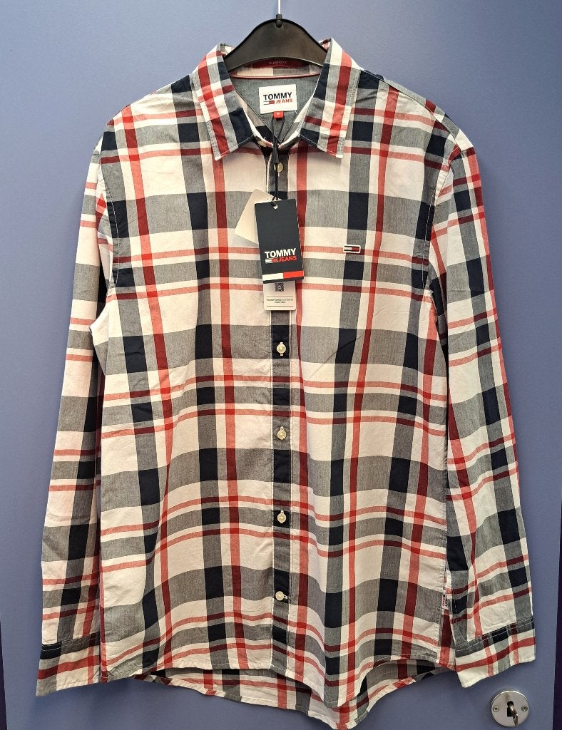 Tommy Hilfiger Jeans ruit overhemd NIEUW + kaartjes M 49930
