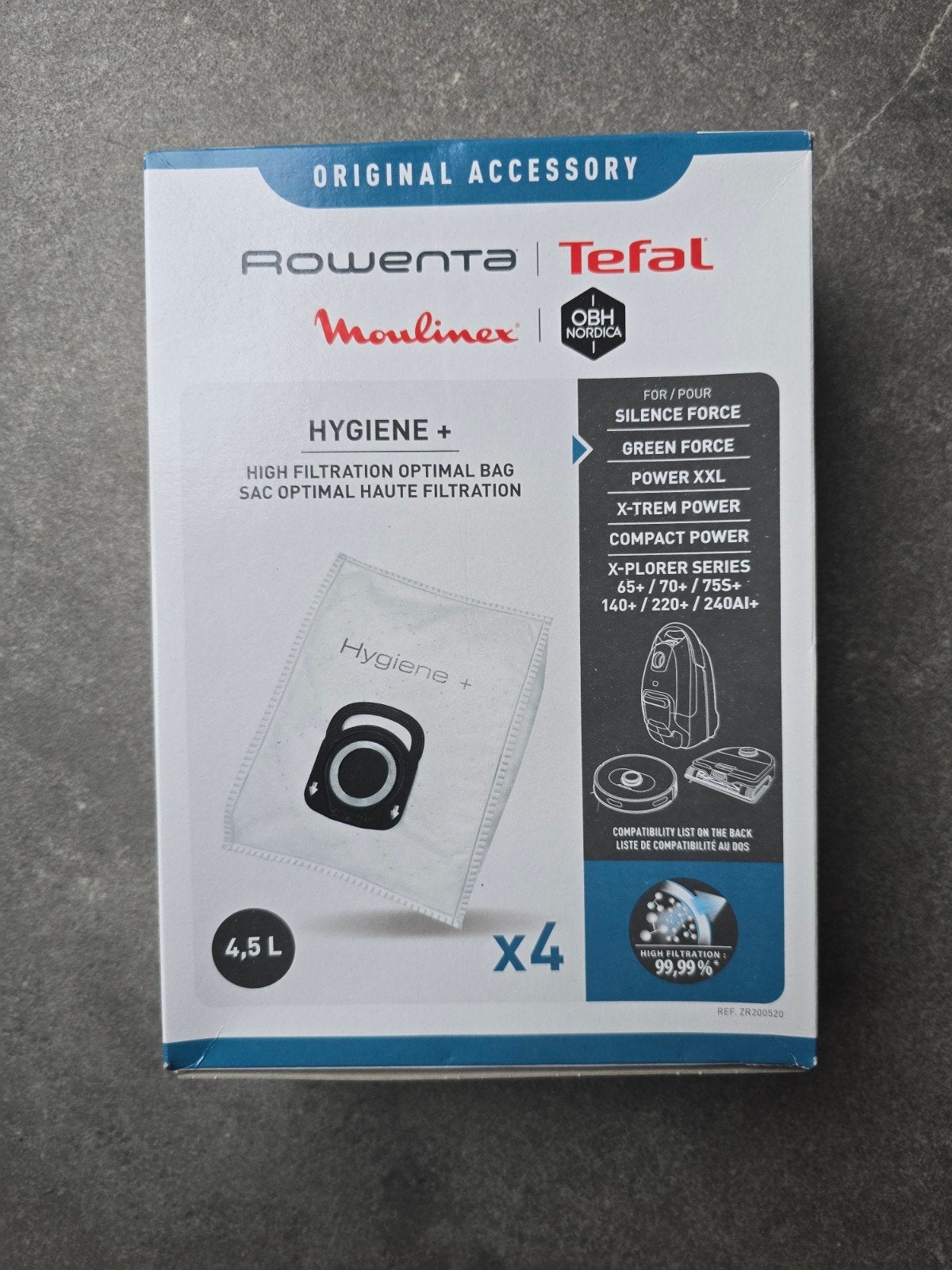 Nieuw! Rowenta Tefal Moulinex stofzuigerzakken hygiene+ 4.5L, Ophalen of Verzenden, Nieuw