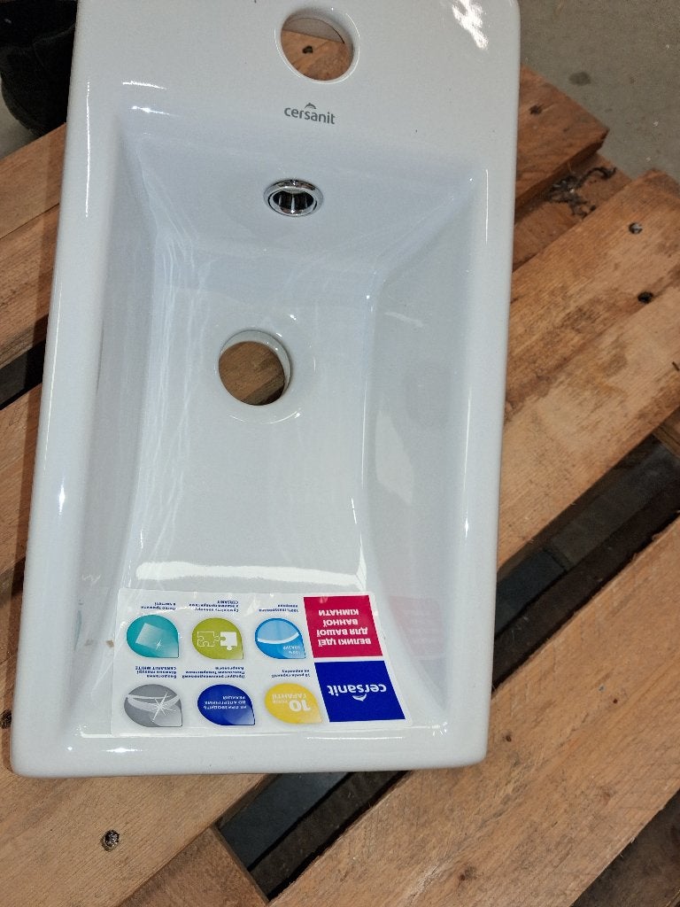 Restpartij Nieuwe Cersanit wastafel/fontein voor toilet, Doe-het-zelf en Verbouw, Steen, Nieuw, Toilet, Ophalen of Verzenden