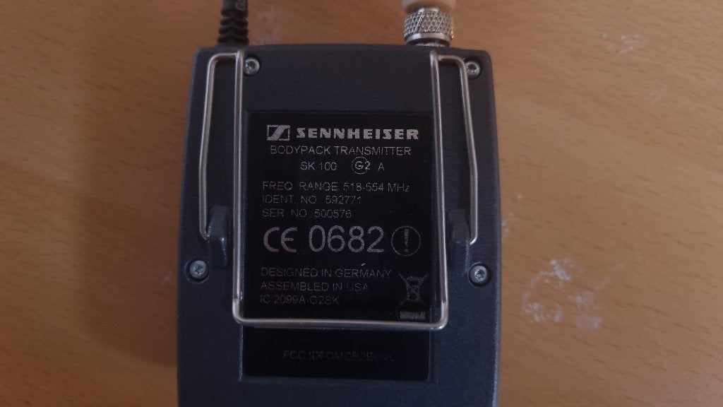 Sennheiser EW 100 G2 gitaar/spraak draadloos A-Band!, Muziek en Instrumenten, Microfoons, Ophalen of Verzenden, Gebruikt, Overige typen