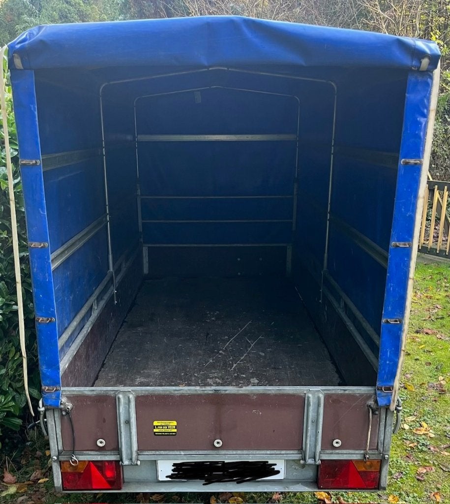 Aanhangwagen met huif en frame, Ophalen, Gebruikt