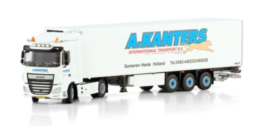 WSI DAF XF SPACE CAB 4X2 + KOELTRAILER KANTERS, Overige merken, ., Ophalen of Verzenden, Zo goed als nieuw