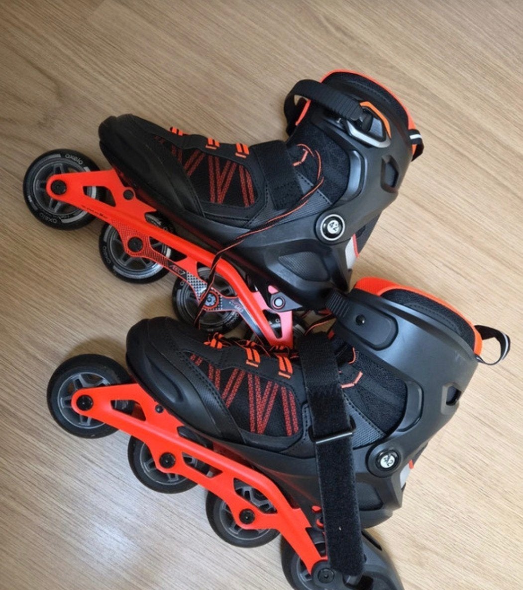 Oxelo Inline Skates Fit 500 (Maat 42) incl. tas, Ophalen, Zo goed als nieuw, Inline skates 4 wielen, Overige merken