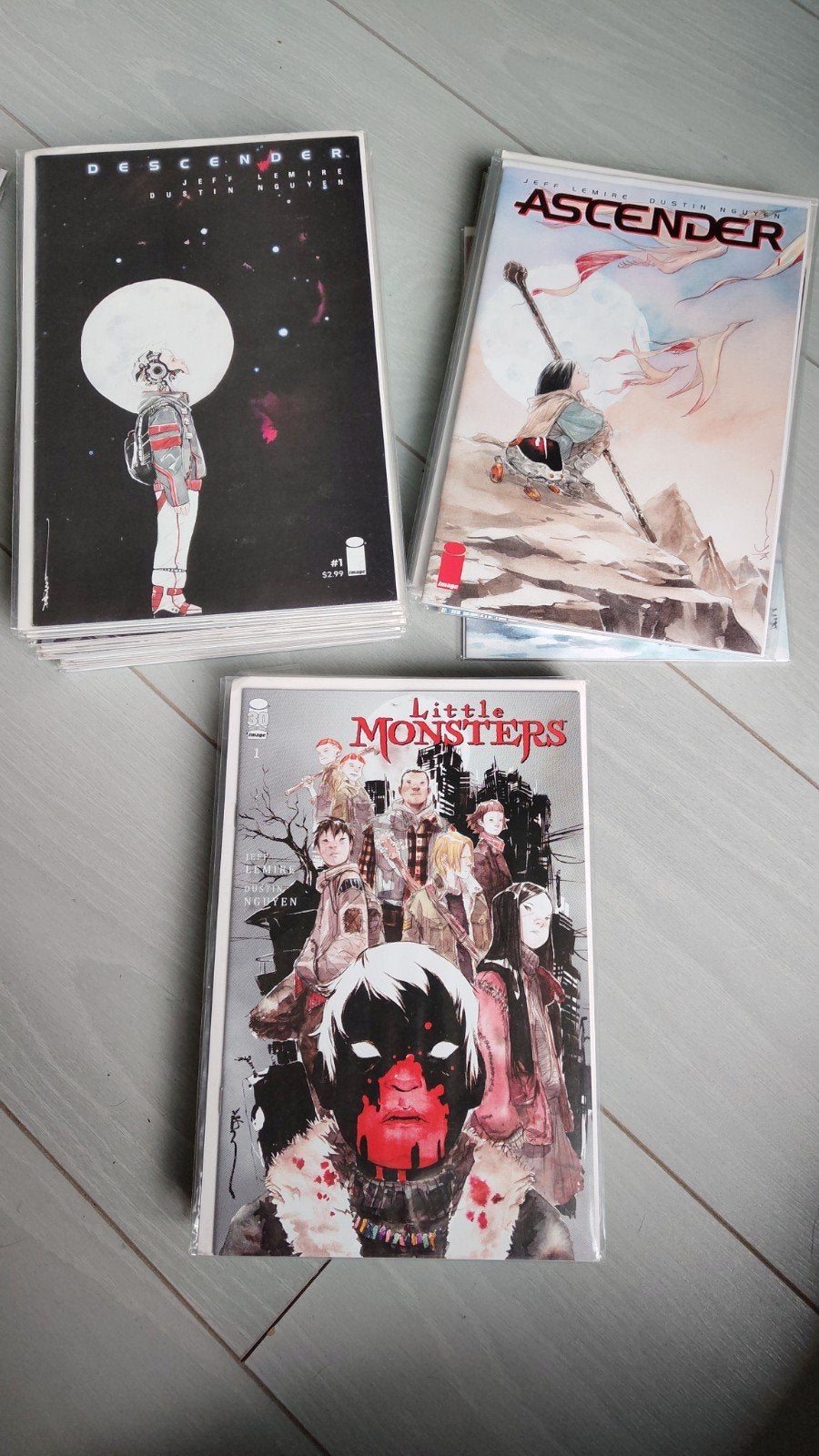 Descender, Ascender & Little Monsters compleet., Ophalen of Verzenden, Zo goed als nieuw, Jeff Lemire, Dustin Nguyen, Amerika