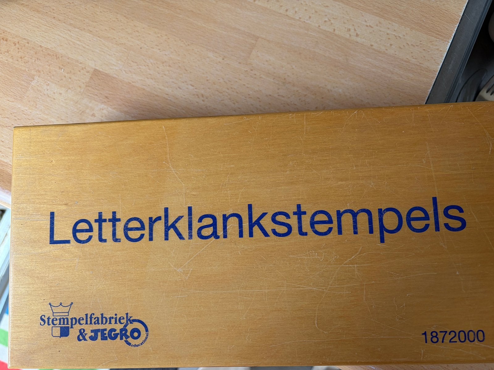Letter stempels letterklank hout school groep 3 kleuters, Ophalen of Verzenden, Zo goed als nieuw