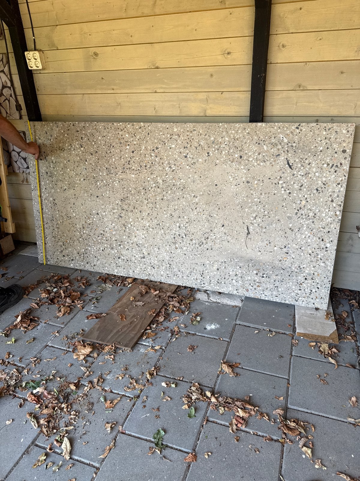 Betonnen blad 100x200x4 cm - Gestort beton, Ophalen, Zo goed als nieuw