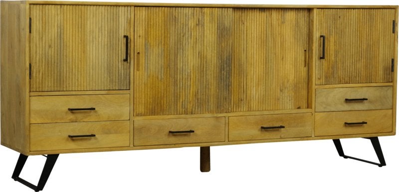 Dressoir Brugge Mango 200 is 6 x la en 4  deur laagste prijs, 5 laden of meer, 150 tot 200 cm, Nieuw, Ophalen of Verzenden