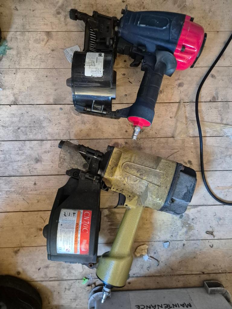 Perslucht Coil Nailer- Spijkermachine, Ophalen of Verzenden, Gebruikt