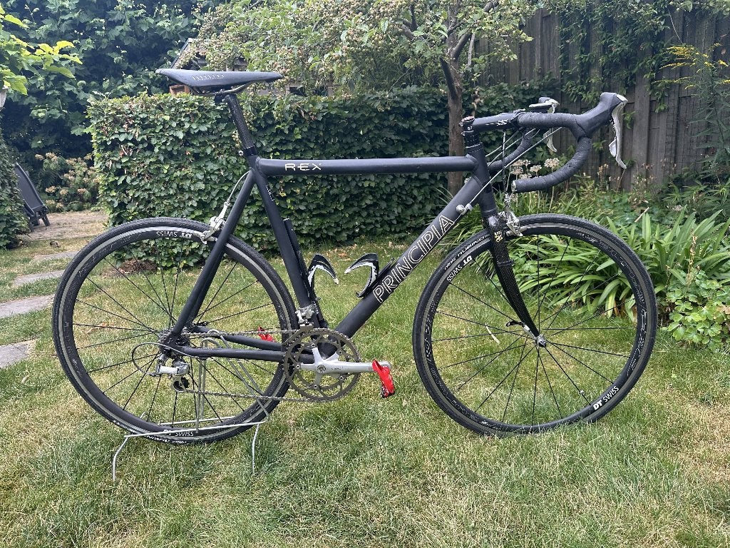 Principia Rex zwart racefiets 57cm, 28 inch, Gebruikt, Aluminium, 15 tot 20 versnellingen