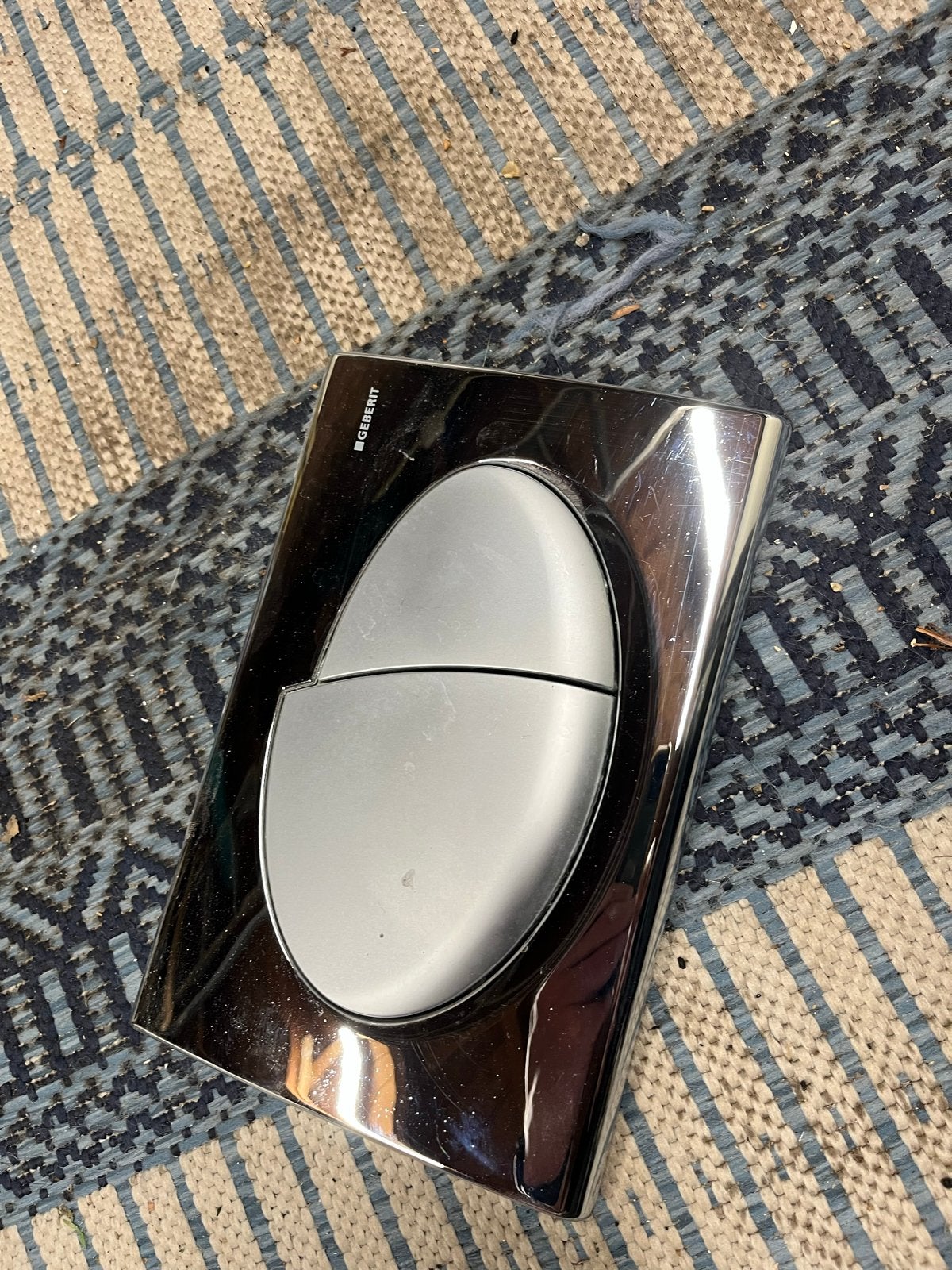 Geberit Sigma20 bedieningsplaat voor toilet, Ophalen of Verzenden, Gebruikt, Chroom, Toilet
