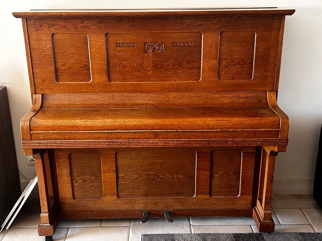 Buffetpiano Werner, Ophalen, Zo goed als nieuw, Zwart, Vleugel