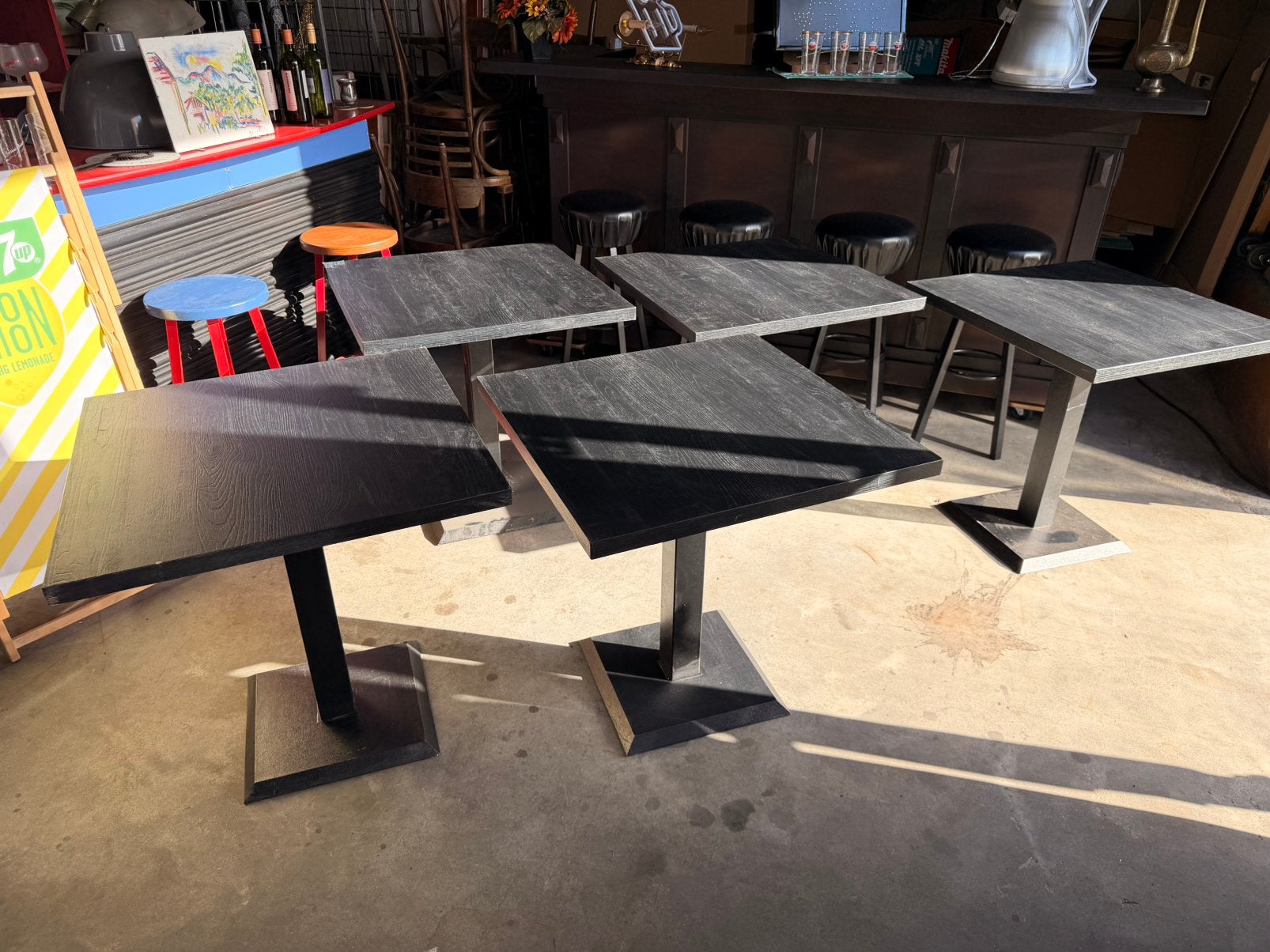 Eettafels 75x75 cm tafels bar cafe kroeg kantine, Gebruikt, 50 tot 100 cm, Vierkant, Vier personen